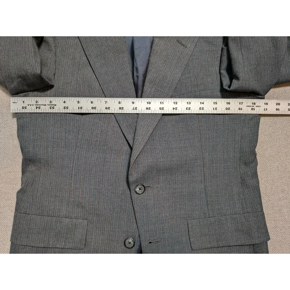 Hart Schaffner Marx Men's Blazer 36S Gray Pinstripe Suit Jacket Wool